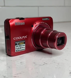 Nikon Coolpix S6300 RED 16MP 10X Digital Camera Bundle Fully WORKING!!! - Picture 1 of 16