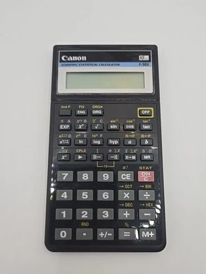 Canon F-502 Scientific Statistical Calculator Needs New Batteries  - Image 1 of 3
