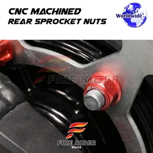 Tuercas de piñón de rueda trasera rojas M8 para MV Agusta Brutale 4 cilindros 920 11 12 - Imagen 1 de 3