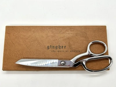 Gingher G-8 Knife Edge Chrome Scissors Brazil with Box Vintage Quality Sharp - Image 1 of 4