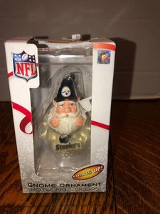 NFL Forever Collectables Pittsburgh Steelers Gnome Ornaments Light Up IOB RARE! - Picture 1 of 7
