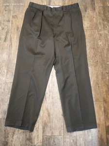 Southwick Mens Dress Pants 36x29 Brown Wool Pleated & Cuffed Trousers USA Made - Picture 1 of 3