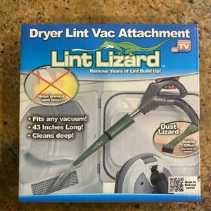 Lint Lizard Dryer Lint Vac Attachment Fits Any Vacuum, 43" Long New Sealed!! - Picture 1 of 7
