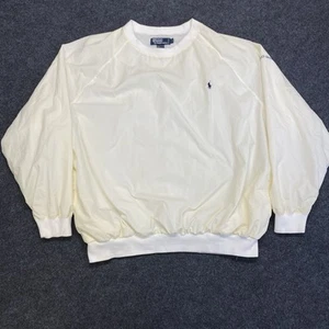Chaqueta Pullover Polo Ralph Lauren Para Hombre Grande Blanca Nylon Cortavientos Ligera - Imagen 1 de 5