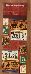 Matchcover USA Marlboro Country Specials Cigarettes License Plate Theme - Picture 1 of 2