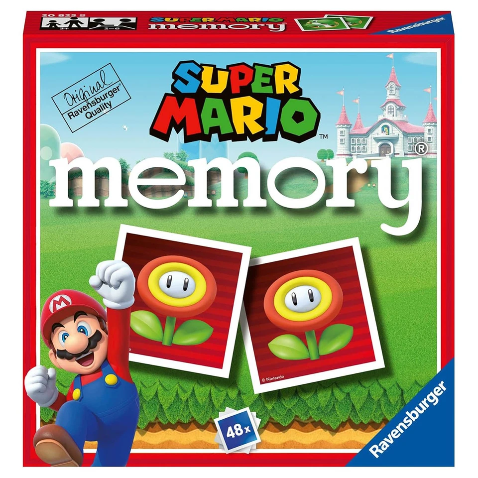 Ravensburger Super Mario Mini Memory Game Matching Picture Snap Pairs Game New - Image 1 of 3