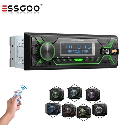 Autoradio 1DIN Auto MP3-Player Fernbedienung Bluetooth TF RADIO USB FM Aux-In FM - Bild 1 von 4