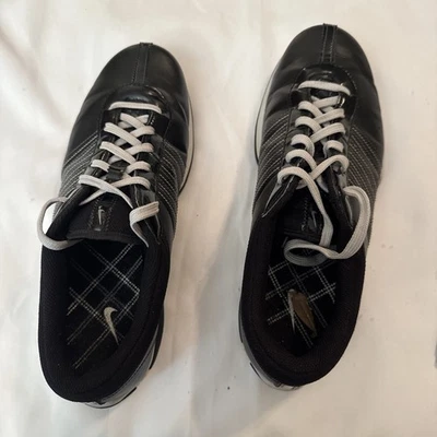 Women’s  Nike Leather Tac Golf Cleats/Shoes size 8.5 Black/gray - Image 1 of 4