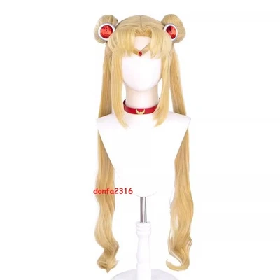 Anime Sailor Moon Tsukino Usagi Cosplay 95 cm Amarillo Lindo Peluca Regalo Foto 1 de 4