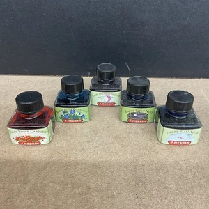 VTG J.Herbin Bottled Ink Refill Fountain Pen Lot Of 5 Made In France 30 ml Each - Picture 1 of 7