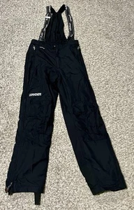 Spyder Snow Bibs Men's S 5000mm Black Thinsulate Overalls Snow Pants Full Zip - Picture 1 of 13