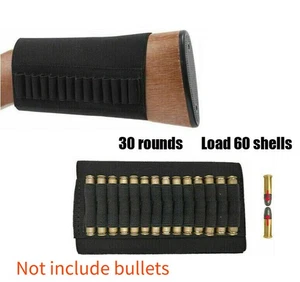 30 Rounds Tactical Rifle Buttstock 60 Shell Bullet Holder Load Ammo Pouch .22 LR - Picture 1 of 11