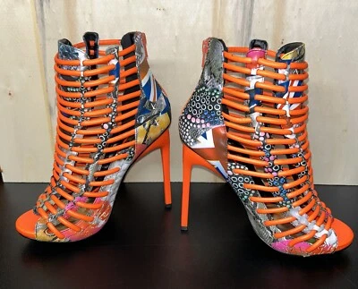 Luichiny Orange/snake  Crunch Time Ankle Booties Womens Size US 9M - Image 1 of 4