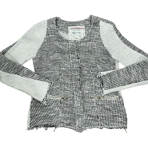 Blazer Anthropologie Cartannier Cárdigan Suéter Tweed Manga Larga Para Mujer Talla XS - Imagen 1 de 7
