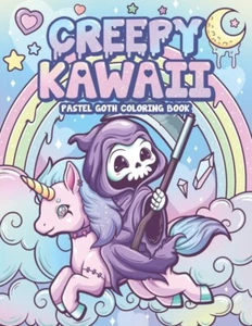 Creepy Kawaii Pastel Goth Coloring Book: Cute Horror Spooky Gothic Coloring Page - Picture 1 of 2