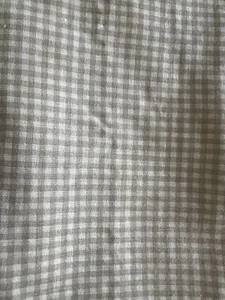 Stoff Gingham Karo Karo bedruckt hellbraun mit leichtem Grünton 3/4 Yard Neu aus altem Lagerbestand - Bild 1 von 3