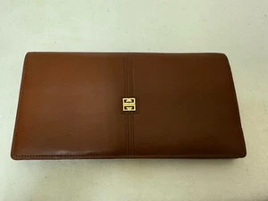 Vintage Givenchy Long Wallet Brown Leather - Picture 1 of 15