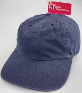 Vintage Navy Blue Twins Enterprise BLANK StrapBack Hat Adjustable OSFA Cotton - Picture 1 of 20