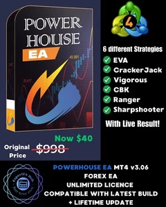 POWERHOUSE EA Forex Expert Advisor MT4 Metatrader Robot Unlimited Licence v3.06 - Photo 1/10