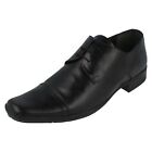 Mens Black Leather Lace Up Lambretta Formal Shoes - Floyd 1754