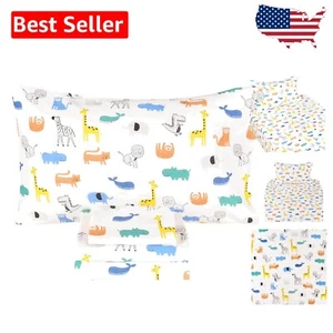 3-Piece Cartoon Animal Twin Bedding Set - Soft Cotton for Kids & Toddlers - Picture 1 of 7