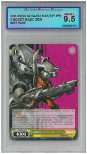 2021 Weiss Schwarz Marvel Japan ROCKET RACCOON #007 Rare 💎 DSG 9.5 Mint+ - Picture 1 of 2