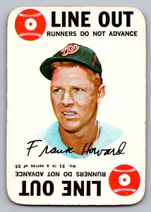 1968 TOPPS GAME CARD #21 FRANK HOWARD SENATORS - Picture 1 of 3