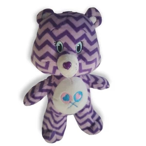 Care Bears KellyToy 2017 Purple Zig Zag Stripe Lollipops Share Bear 8" Retro 80s - Picture 1 of 4