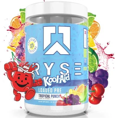 RYSE UP SUPPLEMENTS RYSE Loaded Pre Workout Powder Kool Aid | 13.1 oz Exp: 04/2025 NO REFUND