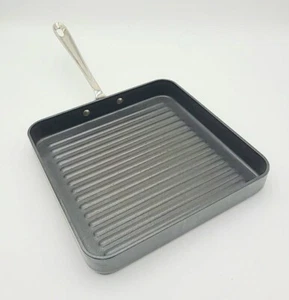 All-Clad Griddle Pan 11" Square Skillet Flat Non Stick Hard Anodized Ribbed - Picture 1 of 6