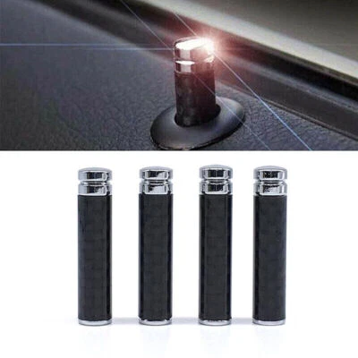4 Pcs Black Carbon Fiber Door Lock Pins Knob for BMW 3 5 7 Series X1 X3 X4 X5 X6 - Imagem 1 de 4