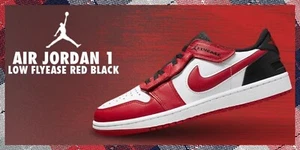 AIR JORDAN 1 Low Flyease White/Gym Red 2022 Size 13 NIKE DM1206-163, In Hand New - Picture 1 of 11