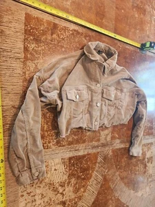 Windsor Button Corduroy Jacket Long Sleeve Size M Medium Brown-Tan #S106/107 - Picture 1 of 3