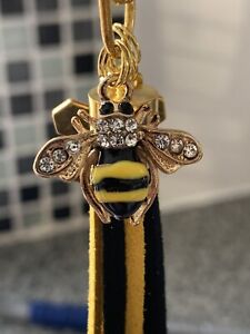 Crystal Bee & Honeycomb Tassel Keyring