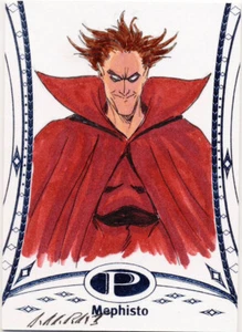 Carta schizzo base parallela Marvel Premier 2014 #57 Mephisto Marat - Foto 1 di 1