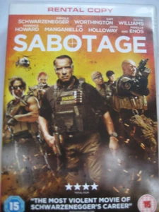 Sabotage (DVD, 2013) Arnold Schwarzenegger NEW SEALED Rental Copy Region 2 PAL - Picture 1 of 1
