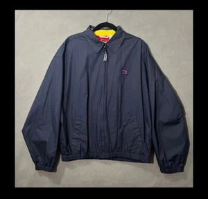 Bugle Boy Blue Full Zip Bomber Jacket Preppy Nautical Size Large - Picture 1 of 6