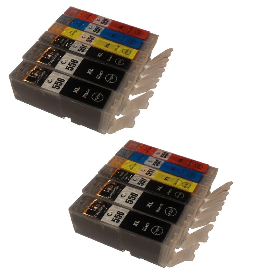 12 Druckerpatronen für Canon Pixma MG7550 Pixma IX6800 Series iX 6850 PGI550XL - Bild 1 von 1