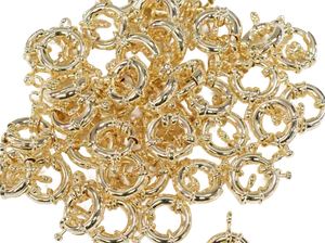 Gold Filled Wheel /Anchor Spring Ring Clasp Sizes 9mm to 15mm 14K Gold Filled - Picture 1 of 1