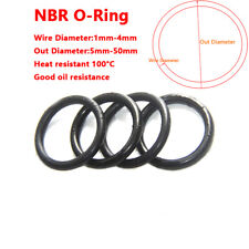 NBR O-Ring 1mm-4mm Wire Diameter 25mm-50mm Out Diameter Seal Ring Oil Proof 100°