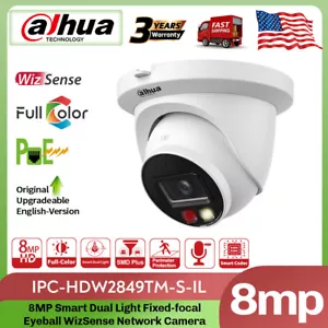 US Dahua 4K IPC-HDW2849TM-S-IL 8MP Smart Home doppia luce bulbo oculare WizSense fotocamera - Foto 1 di 19