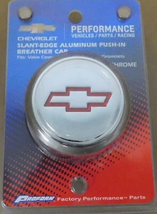 proform 141-853 Slant Edge Bowtie Breather, For 1.25 Holes, Aluminum, Chrome - Picture 1 of 2