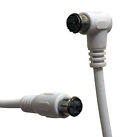 75cm White F Plug Quick Release Cable with 90 Degree Right Angled Connector
