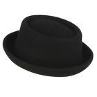 Męski kapelusz z tkaniny wieprzowej kapelusz muzyczny gracz kapelusz jazzowy wełniany kapelusz filcowy kapelusz nowy