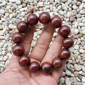 Amazing 13 Beads Akar Laka Bracelet Dalbergia Parviflora 18 MM Kayu Menang #64 - Picture 1 of 4