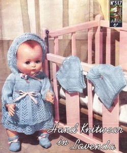PEDIGREE DOLL SET for 18" & 20" / 3ply - COPY doll knitting pattern - Picture 1 of 1