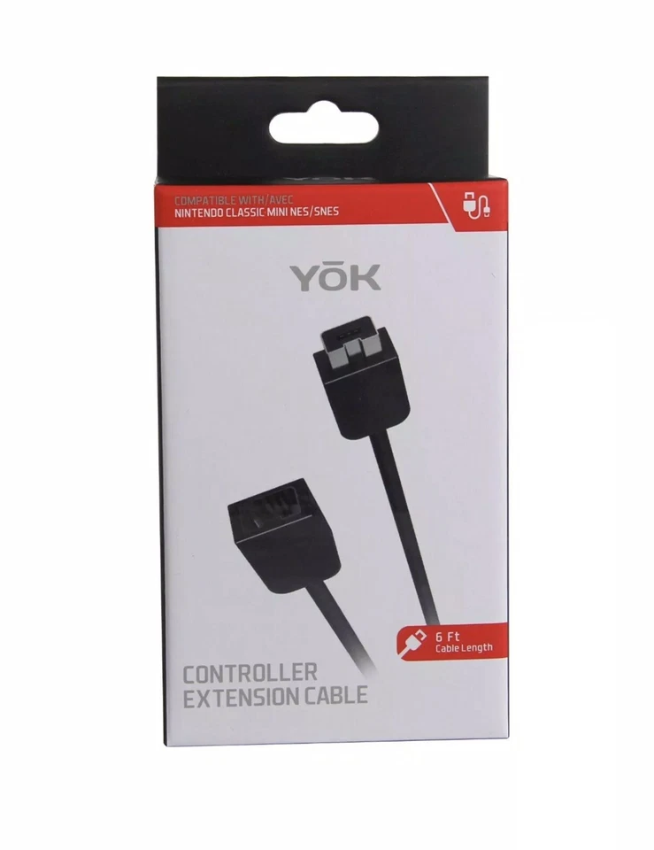 Yok Nintendo Classic Mini NES / SNES  6 Ft Controller Extension Cable NEW - Image 1 of 1