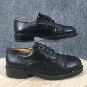 Croft & Barrow Dress Shoes Mens 11 Langley Oxford Black Cap-Toe Casual Comfort - Picture 1 of 17