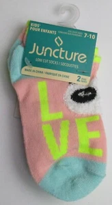 New Girls Size 7-10 Juncture 2 Pack Socks Panda - Picture 1 of 2