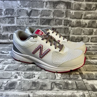 New Balance 女式白色粉红色步行鞋 8.5 D WW411WP2 码 - 上好! — 第 1/4 张图片
